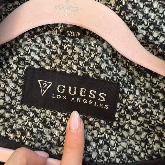 Guess Women's Black and White Tweed Trench Coat - Picture 8 of 12